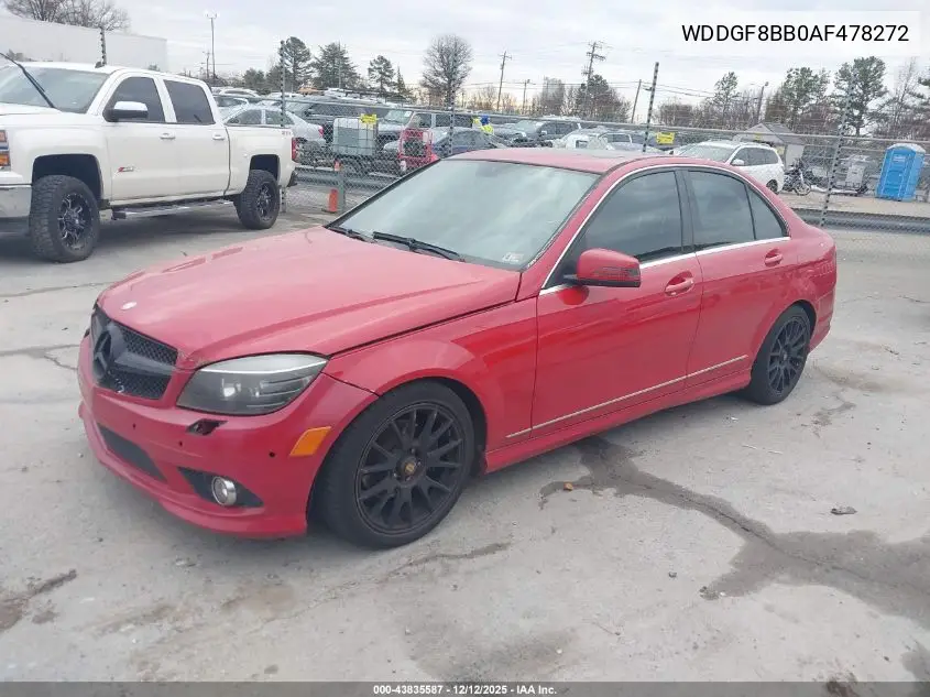 WDDGF8BB0AF478272 2010 Mercedes-Benz C 300 Luxury 4Matic/Sport 4Matic