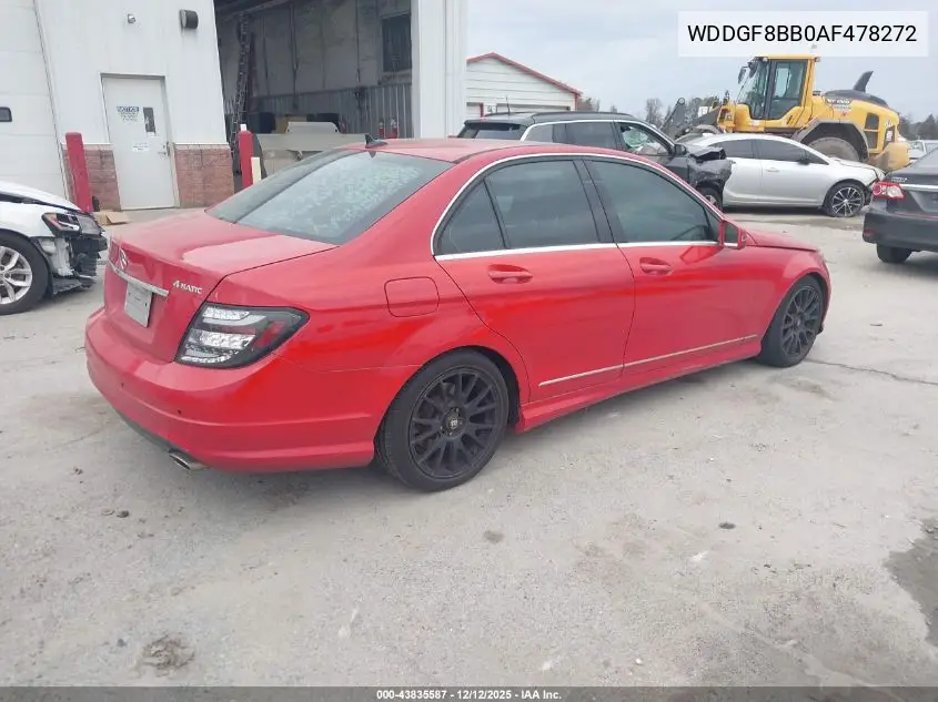 WDDGF8BB0AF478272 2010 Mercedes-Benz C 300 Luxury 4Matic/Sport 4Matic