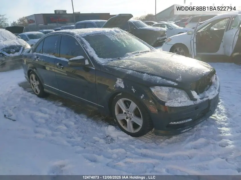 WDDGF8BB1BA522794 2011 Mercedes-Benz C 300 4Matic