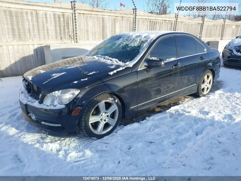 WDDGF8BB1BA522794 2011 Mercedes-Benz C 300 4Matic