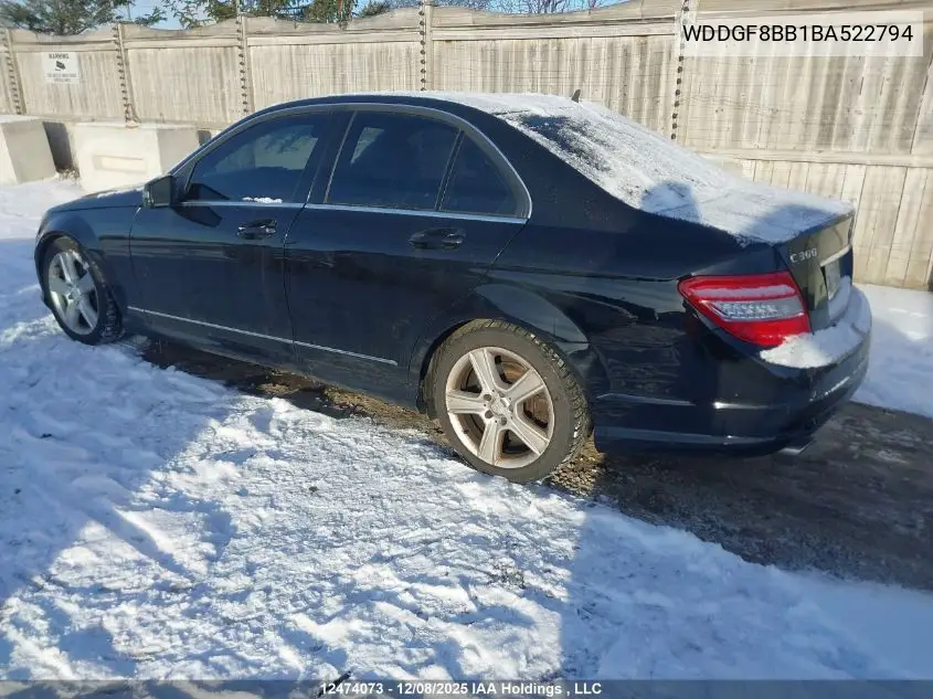 WDDGF8BB1BA522794 2011 Mercedes-Benz C 300 4Matic