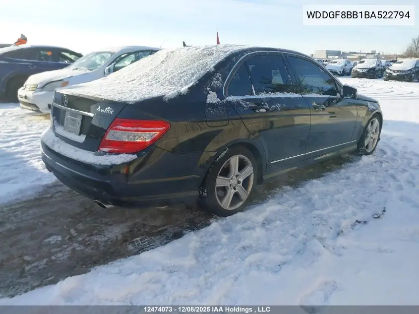 WDDGF8BB1BA522794 2011 Mercedes-Benz C 300 4Matic
