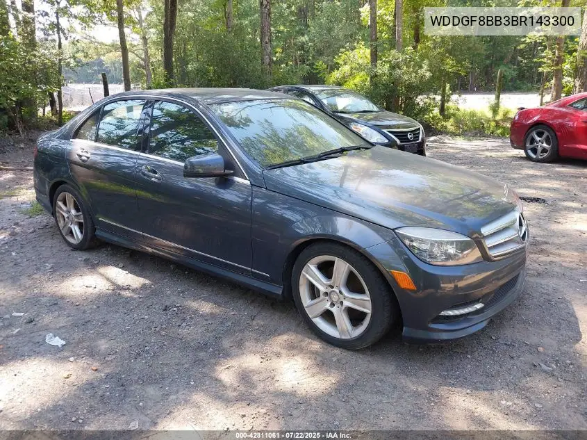2011 Mercedes-Benz C 300 Luxury 4Matic/Sport 4Matic VIN: WDDGF8BB3BR143300 Lot: 42811061