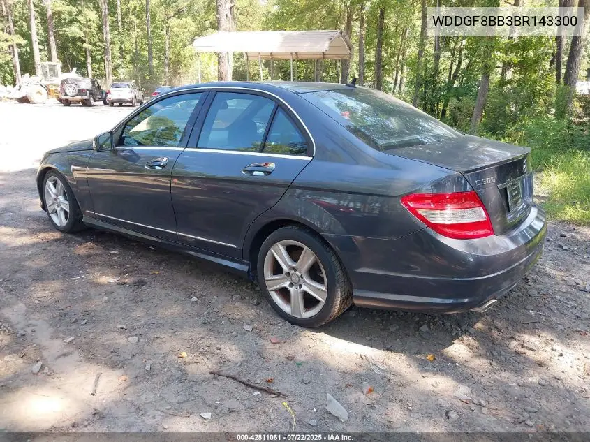 2011 Mercedes-Benz C 300 Luxury 4Matic/Sport 4Matic VIN: WDDGF8BB3BR143300 Lot: 42811061