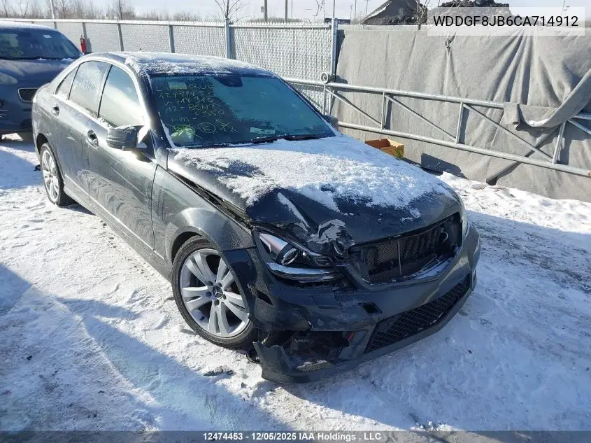WDDGF8JB6CA714912 2012 Mercedes-Benz C 350 4Matic