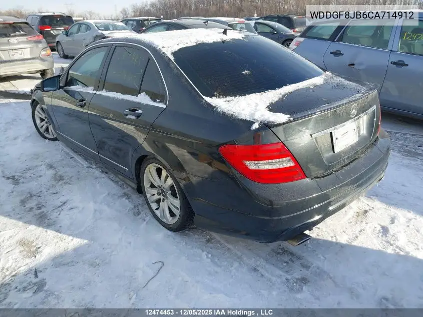 WDDGF8JB6CA714912 2012 Mercedes-Benz C 350 4Matic