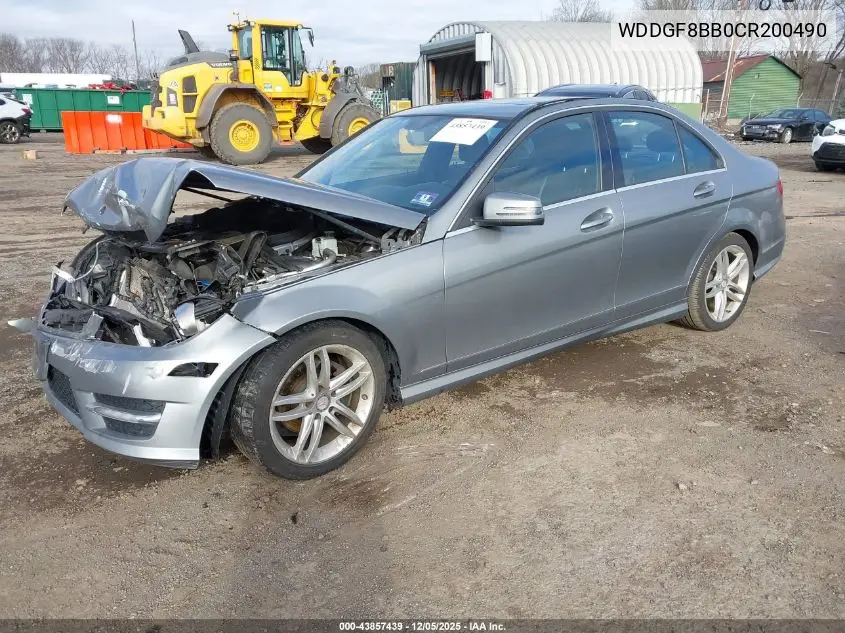 WDDGF8BB0CR200490 2012 Mercedes-Benz C 300 Sport 4Matic