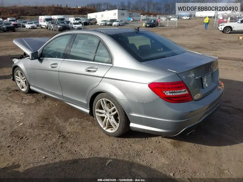 WDDGF8BB0CR200490 2012 Mercedes-Benz C 300 Sport 4Matic