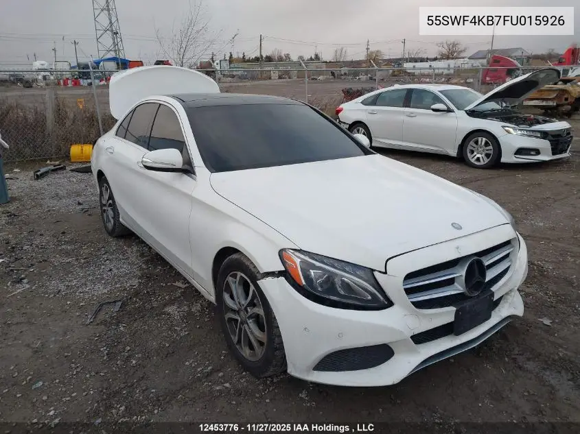 55SWF4KB7FU015926 2015 Mercedes-Benz C 300 4Matic