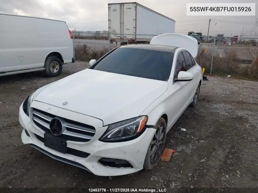55SWF4KB7FU015926 2015 Mercedes-Benz C 300 4Matic