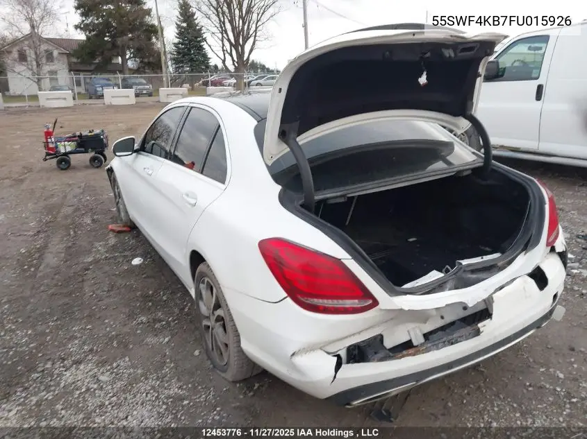 55SWF4KB7FU015926 2015 Mercedes-Benz C 300 4Matic