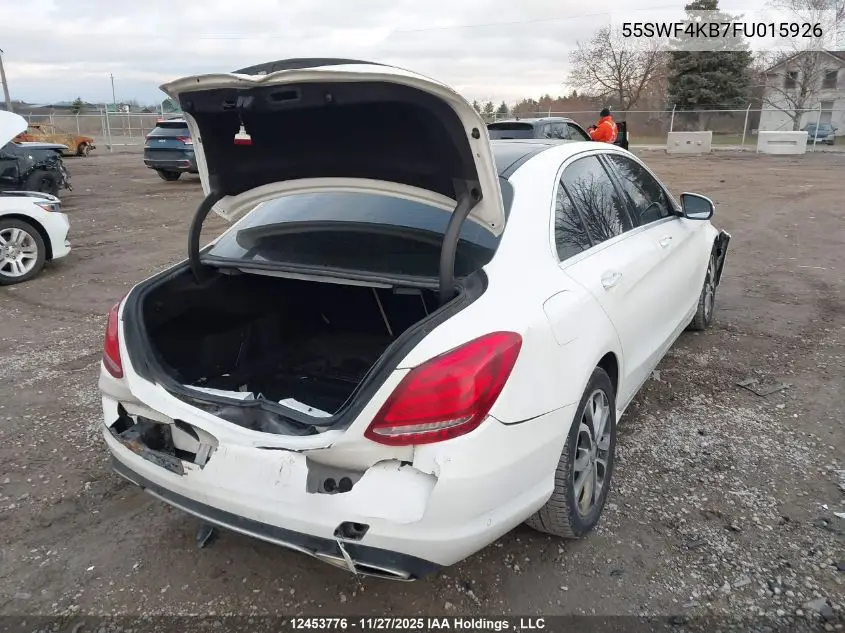 55SWF4KB7FU015926 2015 Mercedes-Benz C 300 4Matic