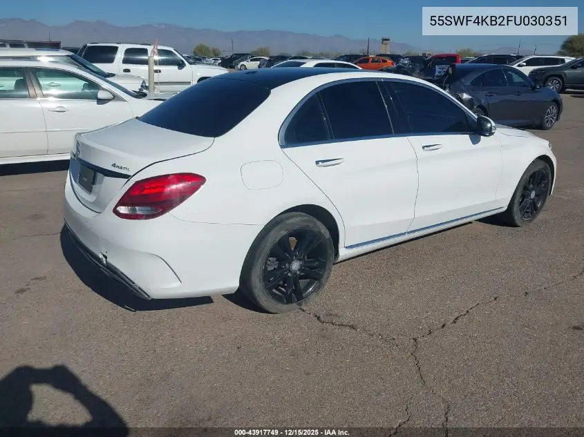 55SWF4KB2FU030351 2015 Mercedes-Benz C 300 4Matic/Luxury 4Matic/Sport 4Matic