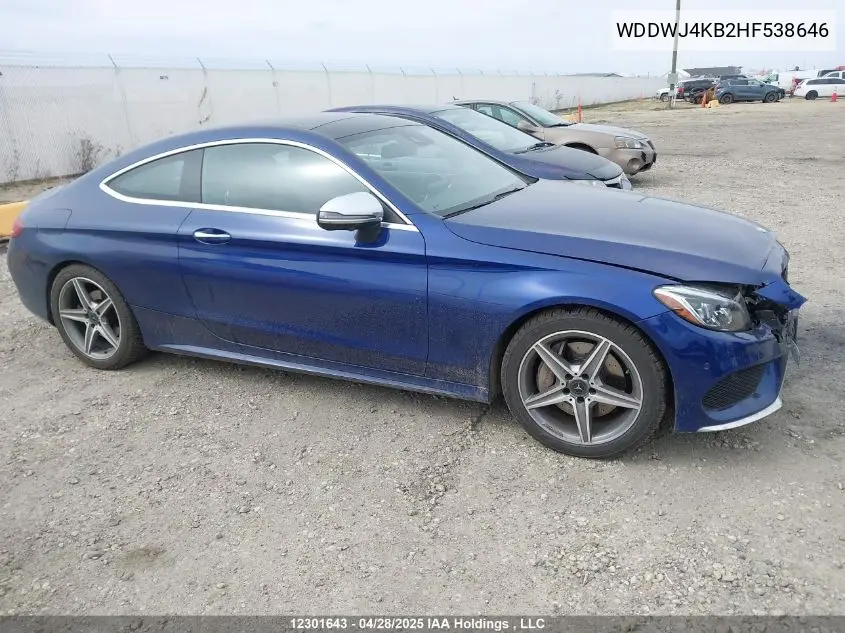 WDDWJ4KB2HF538646 2017 Mercedes-Benz C 300 4Matic