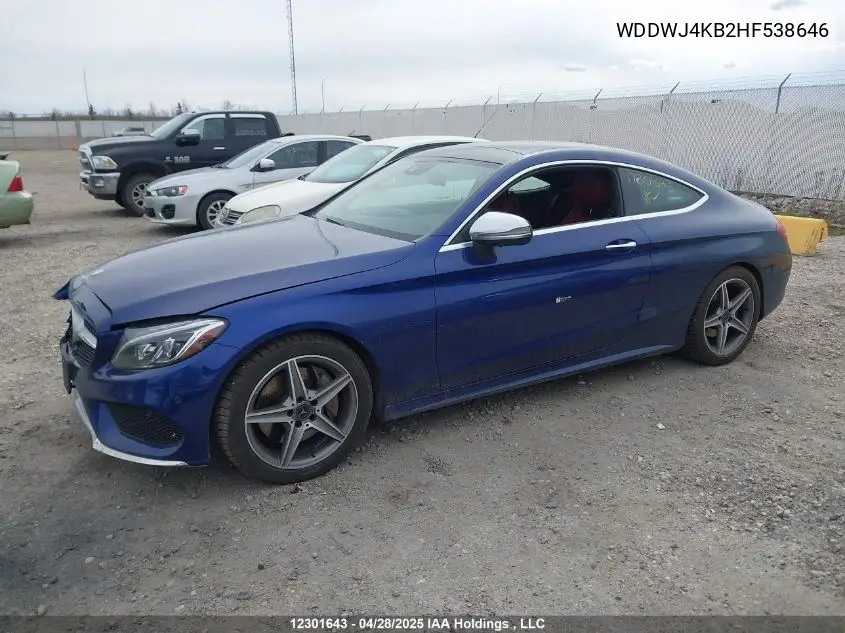 WDDWJ4KB2HF538646 2017 Mercedes-Benz C 300 4Matic