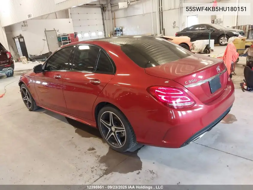 55SWF4KB5HU180151 2017 Mercedes-Benz C 300 4Matic