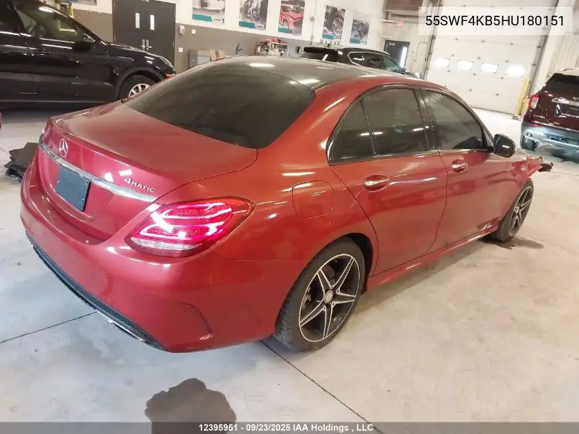 55SWF4KB5HU180151 2017 Mercedes-Benz C 300 4Matic