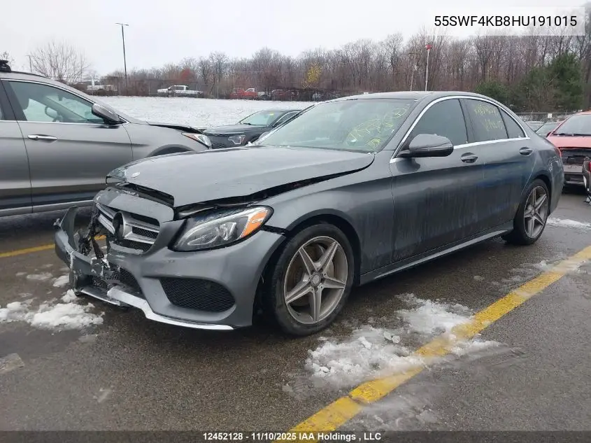 55SWF4KB8HU191015 2017 Mercedes-Benz C 300 4Matic
