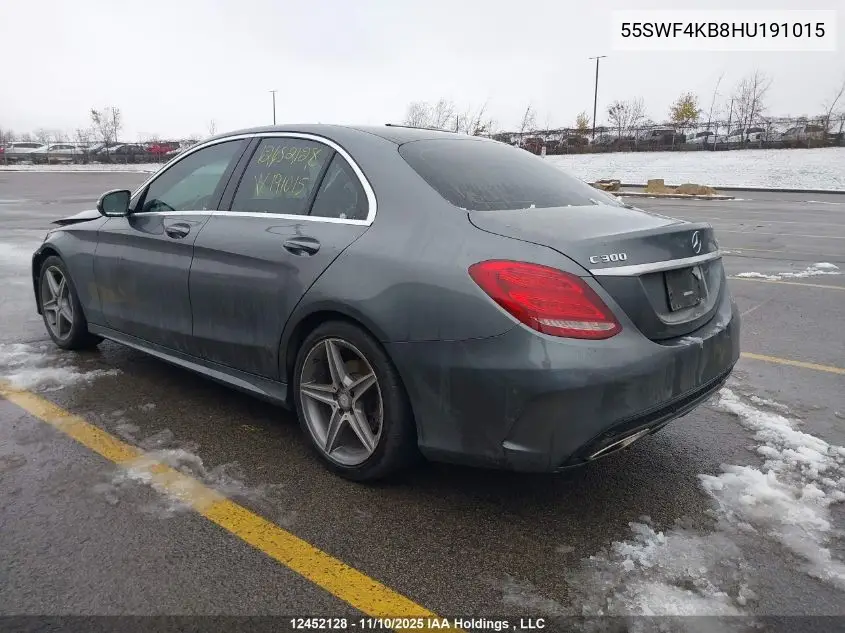 55SWF4KB8HU191015 2017 Mercedes-Benz C 300 4Matic