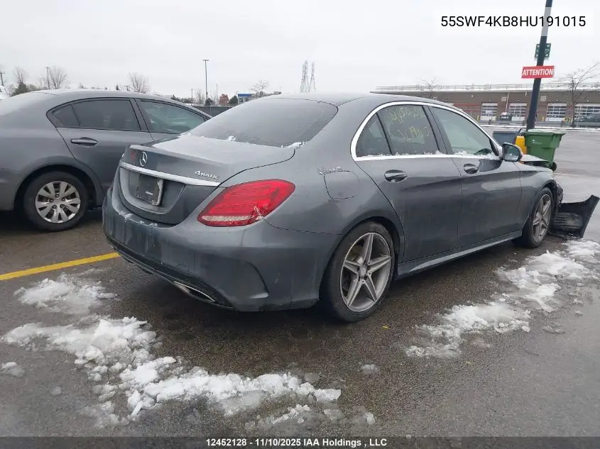 55SWF4KB8HU191015 2017 Mercedes-Benz C 300 4Matic