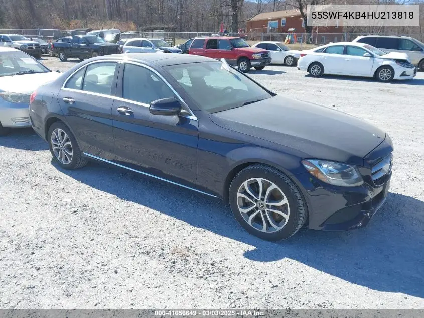 2017 Mercedes-Benz C 300 4Matic/Luxury 4Matic/Sport 4Matic VIN: 55SWF4KB4HU213818 Lot: 41656649