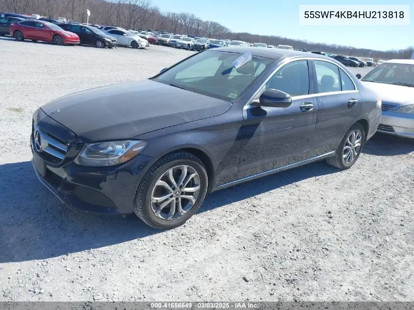 2017 Mercedes-Benz C 300 4Matic/Luxury 4Matic/Sport 4Matic VIN: 55SWF4KB4HU213818 Lot: 41656649