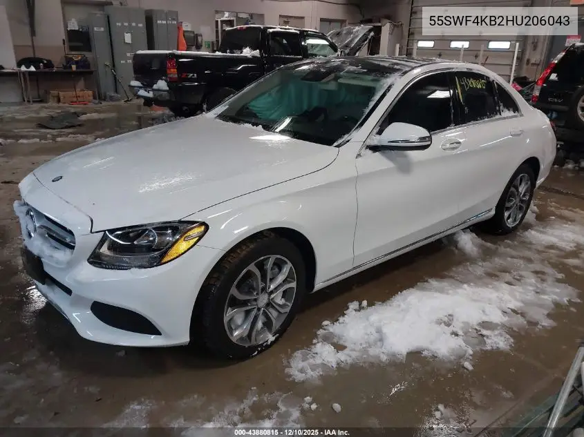 55SWF4KB2HU206043 2017 Mercedes-Benz C 300 4Matic