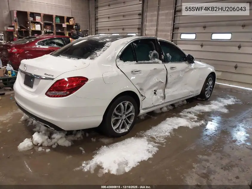55SWF4KB2HU206043 2017 Mercedes-Benz C 300 4Matic