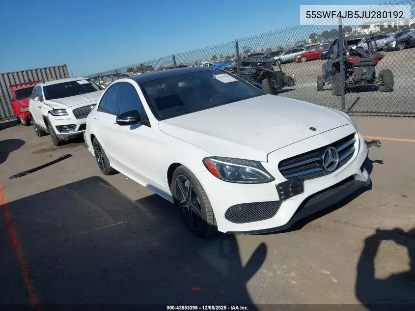 55SWF4JB5JU280192 2018 Mercedes-Benz C 300