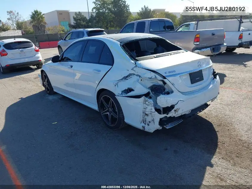 55SWF4JB5JU280192 2018 Mercedes-Benz C 300