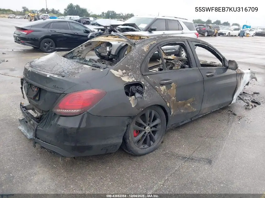 55SWF8EB7KU316709 2019 Mercedes-Benz C 300 4Matic