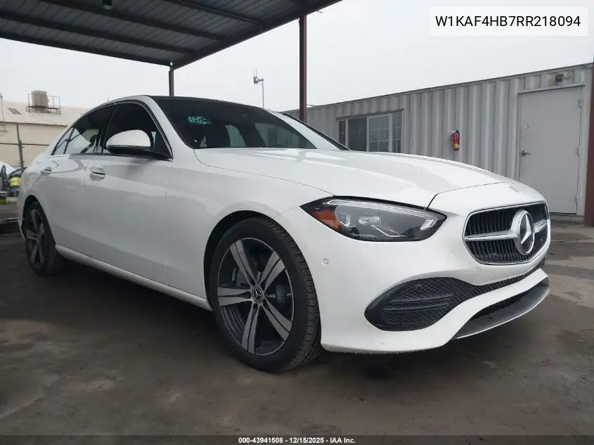 W1KAF4HB7RR218094 2024 Mercedes-Benz C 300