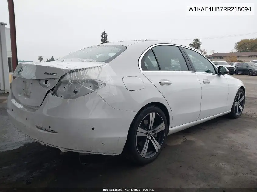 W1KAF4HB7RR218094 2024 Mercedes-Benz C 300