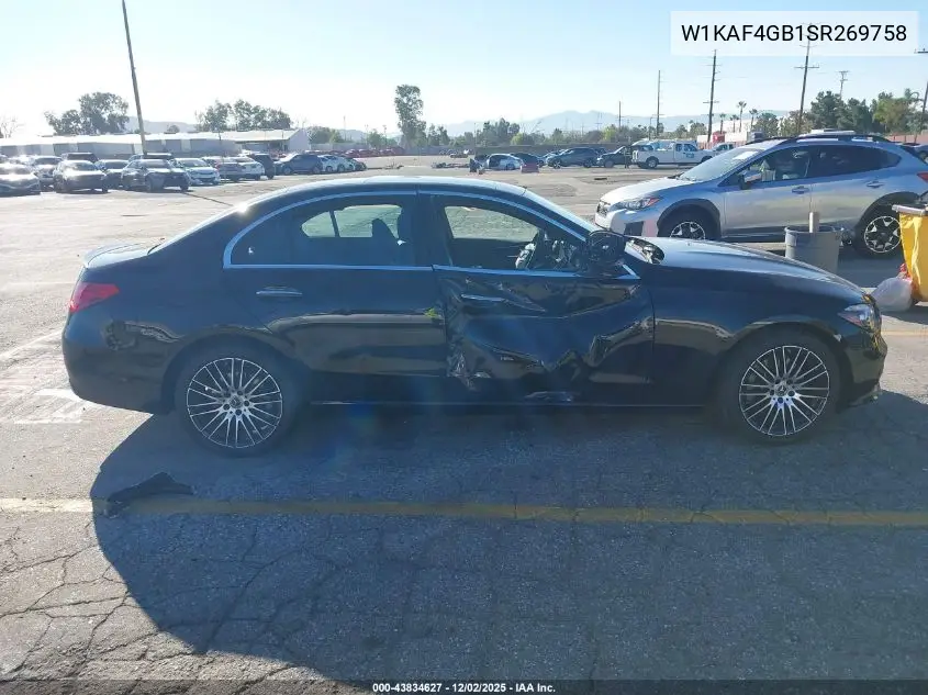 W1KAF4GB1SR269758 2025 Mercedes-Benz C 300