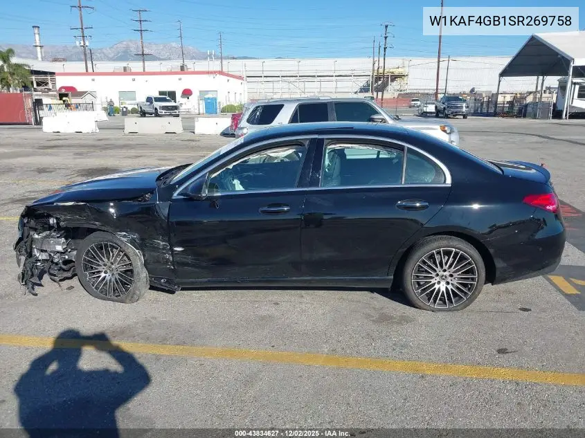 W1KAF4GB1SR269758 2025 Mercedes-Benz C 300