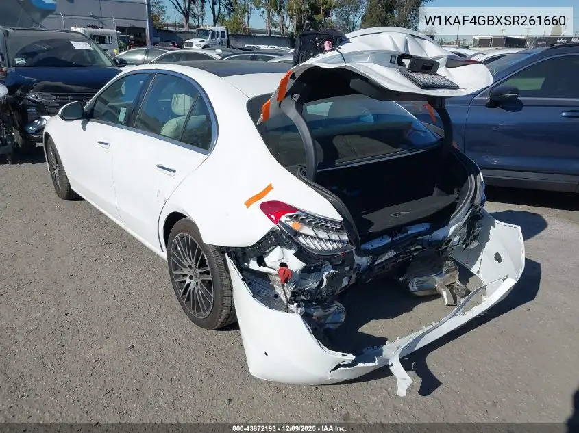W1KAF4GBXSR261660 2025 Mercedes-Benz C 300