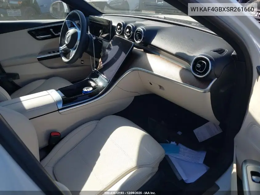W1KAF4GBXSR261660 2025 Mercedes-Benz C 300