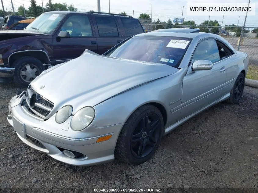 WDBPJ74J63A038630 2003 Mercedes-Benz Cl 55 Amg 55 Amg