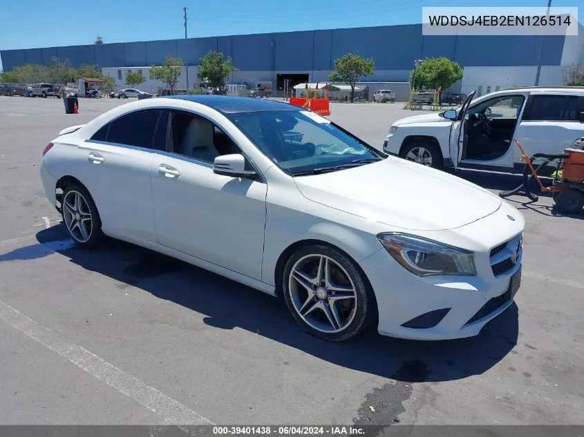 WDDSJ4EB2EN126514 2014 Mercedes-Benz Cla 250