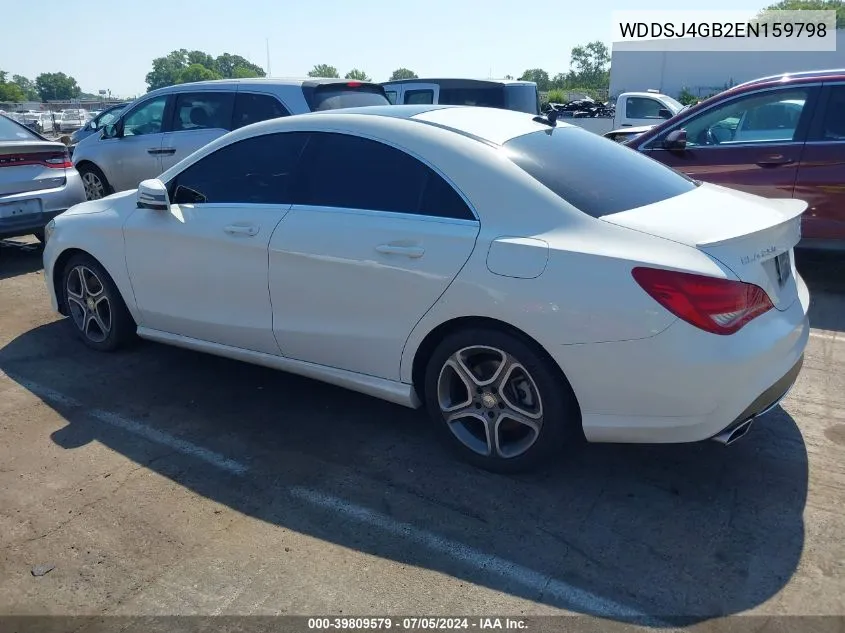 2014 Mercedes-Benz Cla 250 4Matic VIN: WDDSJ4GB2EN159798 Lot: 39809579