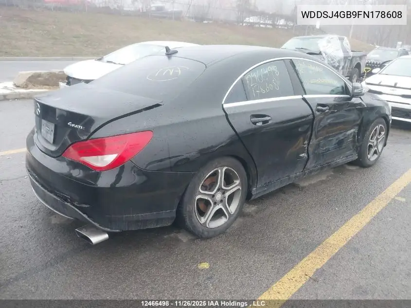 WDDSJ4GB9FN178608 2015 Mercedes-Benz Cla 250 4Matic