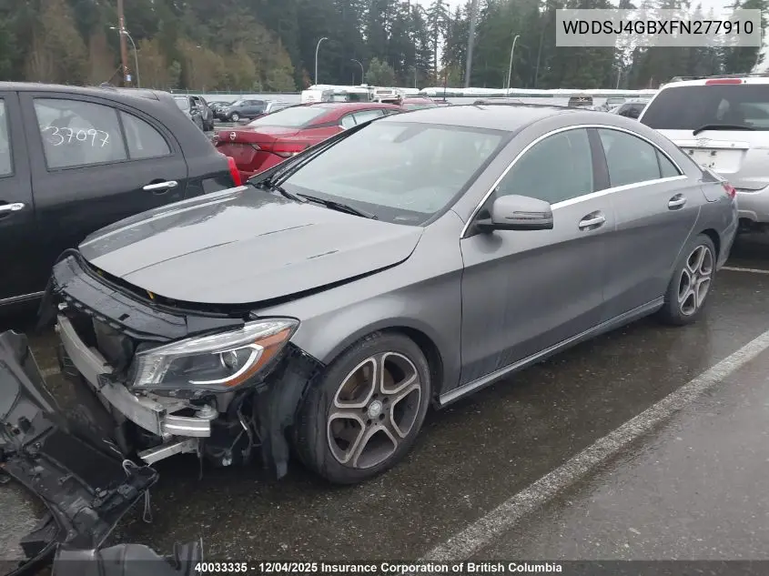 WDDSJ4GBXFN277910 2015 Mercedes-Benz Cla 250 4Matic