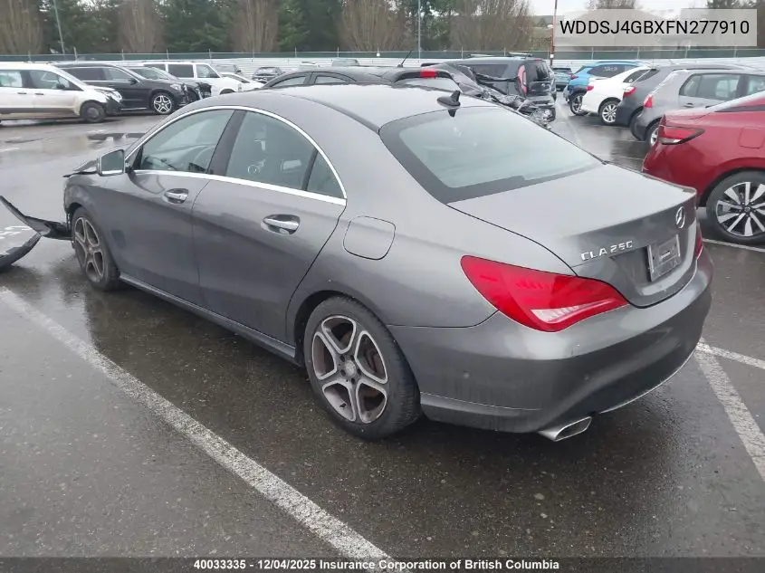 WDDSJ4GBXFN277910 2015 Mercedes-Benz Cla 250 4Matic