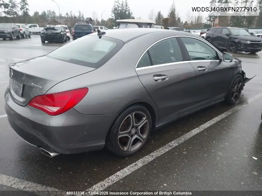 WDDSJ4GBXFN277910 2015 Mercedes-Benz Cla 250 4Matic