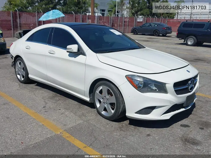 WDDSJ4EB3FN181703 2015 Mercedes-Benz Cla 250