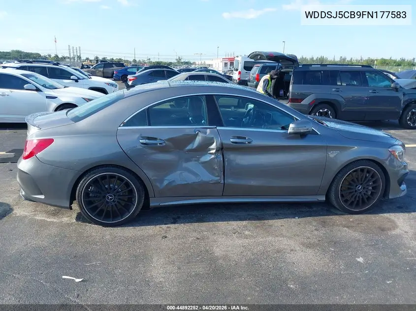 2015 Mercedes-Benz Cla 45 Amg 4Matic VIN: WDDSJ5CB9FN177583 Lot: 44892252