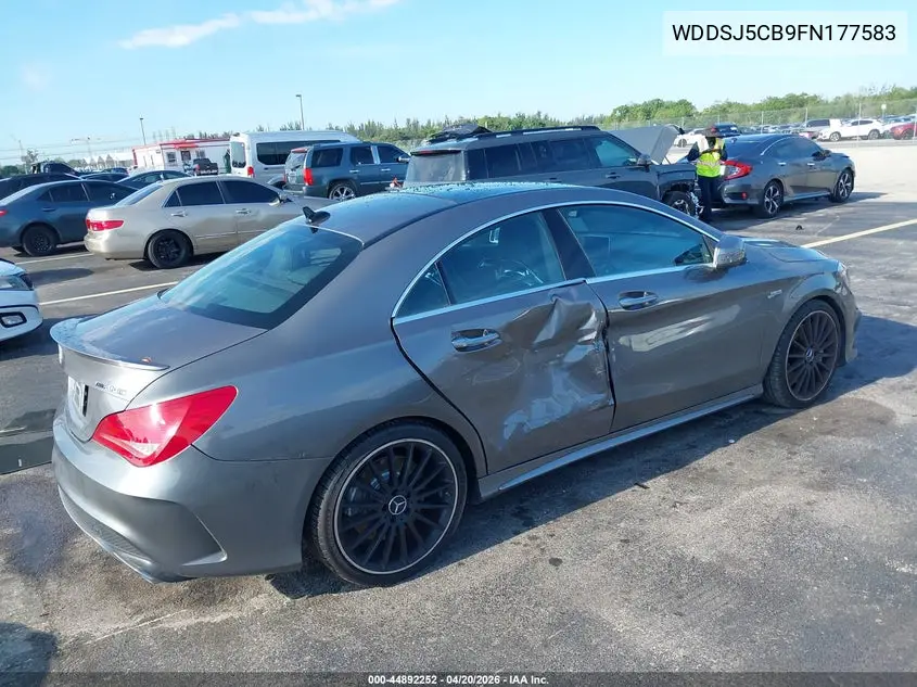 2015 Mercedes-Benz Cla 45 Amg 4Matic VIN: WDDSJ5CB9FN177583 Lot: 44892252