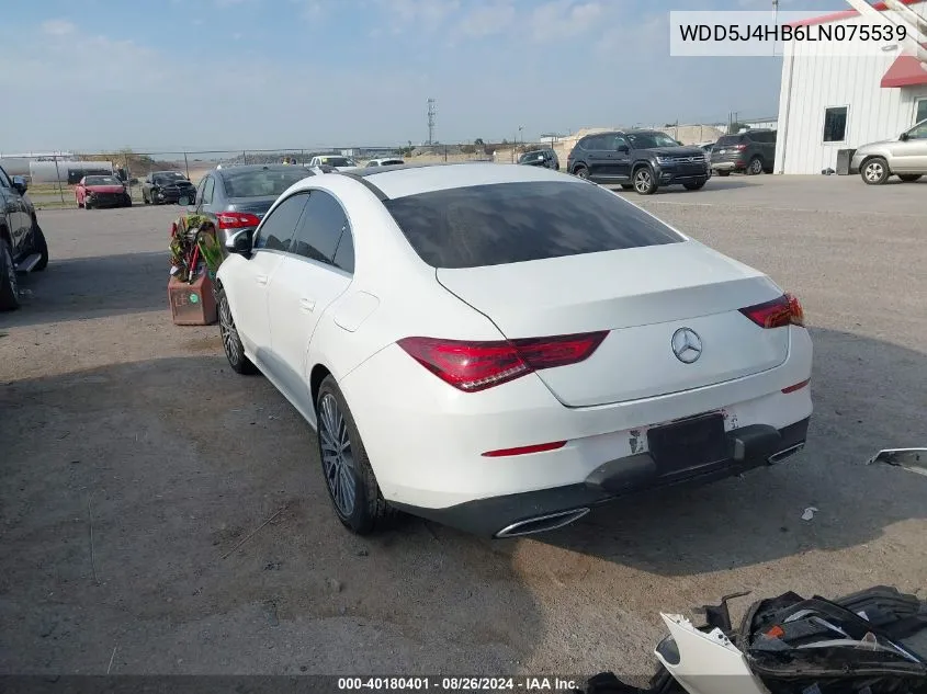 WDD5J4HB6LN075539 2020 Mercedes-Benz Cla 250 4Matic