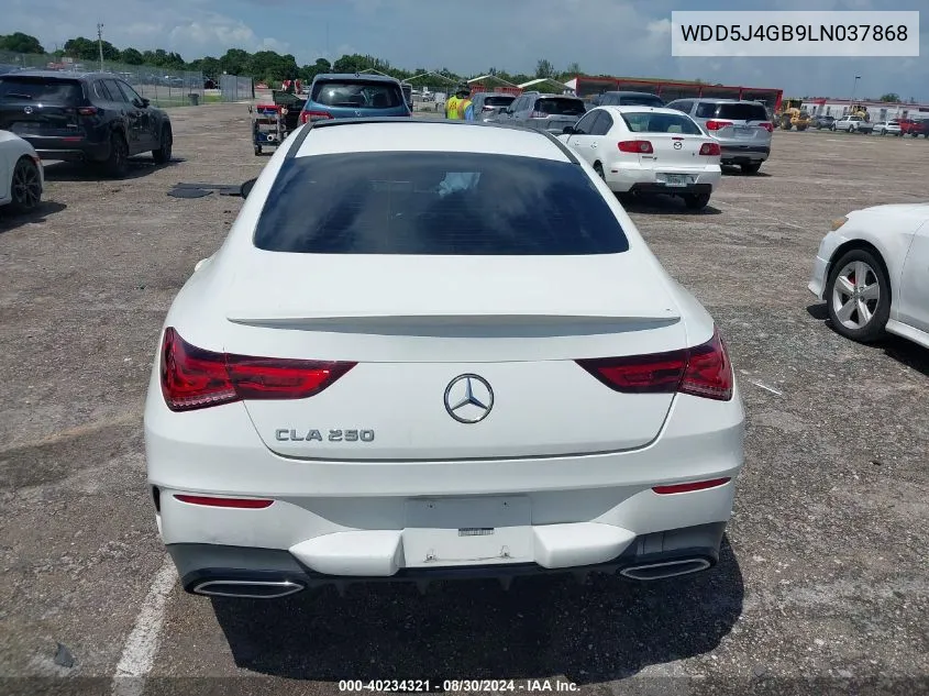 WDD5J4GB9LN037868 2020 Mercedes-Benz Cla 250