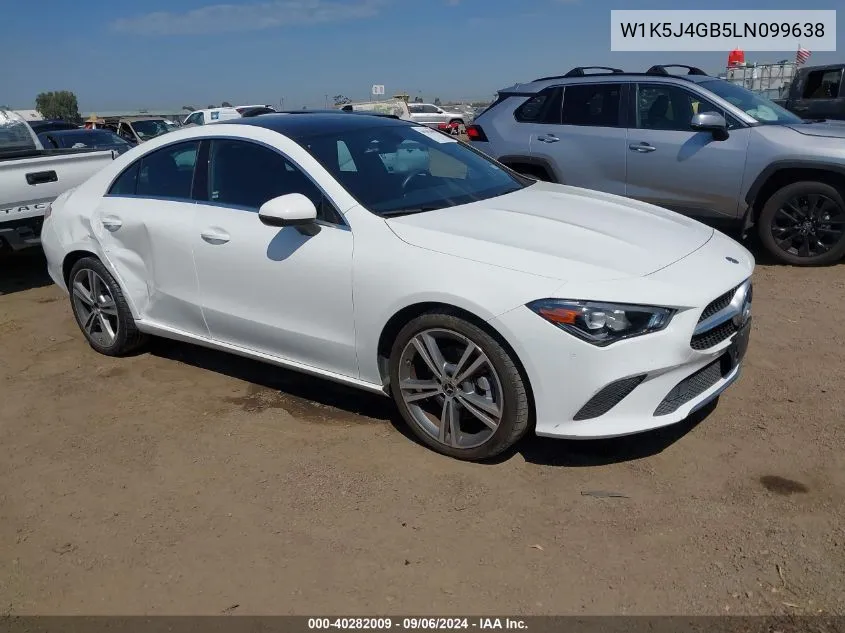 W1K5J4GB5LN099638 2020 Mercedes-Benz Cla 250